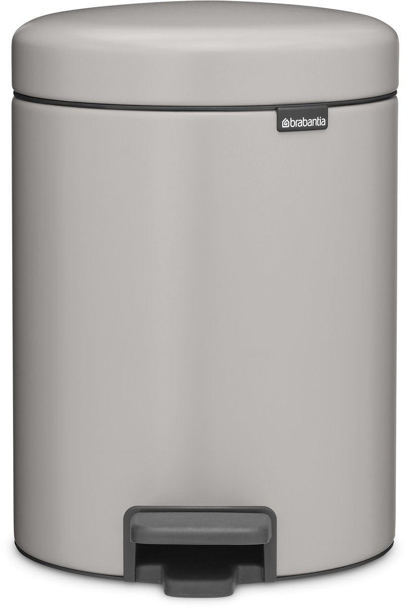 Brabantia newicon poubelle - 5 litres - salle de bain - gris doux