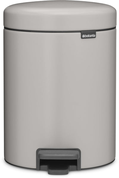 Brabantia newicon poubelle - 5 litres - salle de bain - gris doux