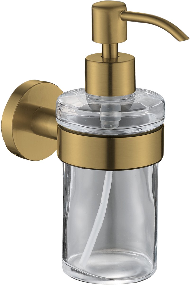 Distributeurs de savon Plieger Vigo – distributeur de savon mural – distributeur de savon suspendu – distributeur de savon en verre – garantie 10 ans – or brossé