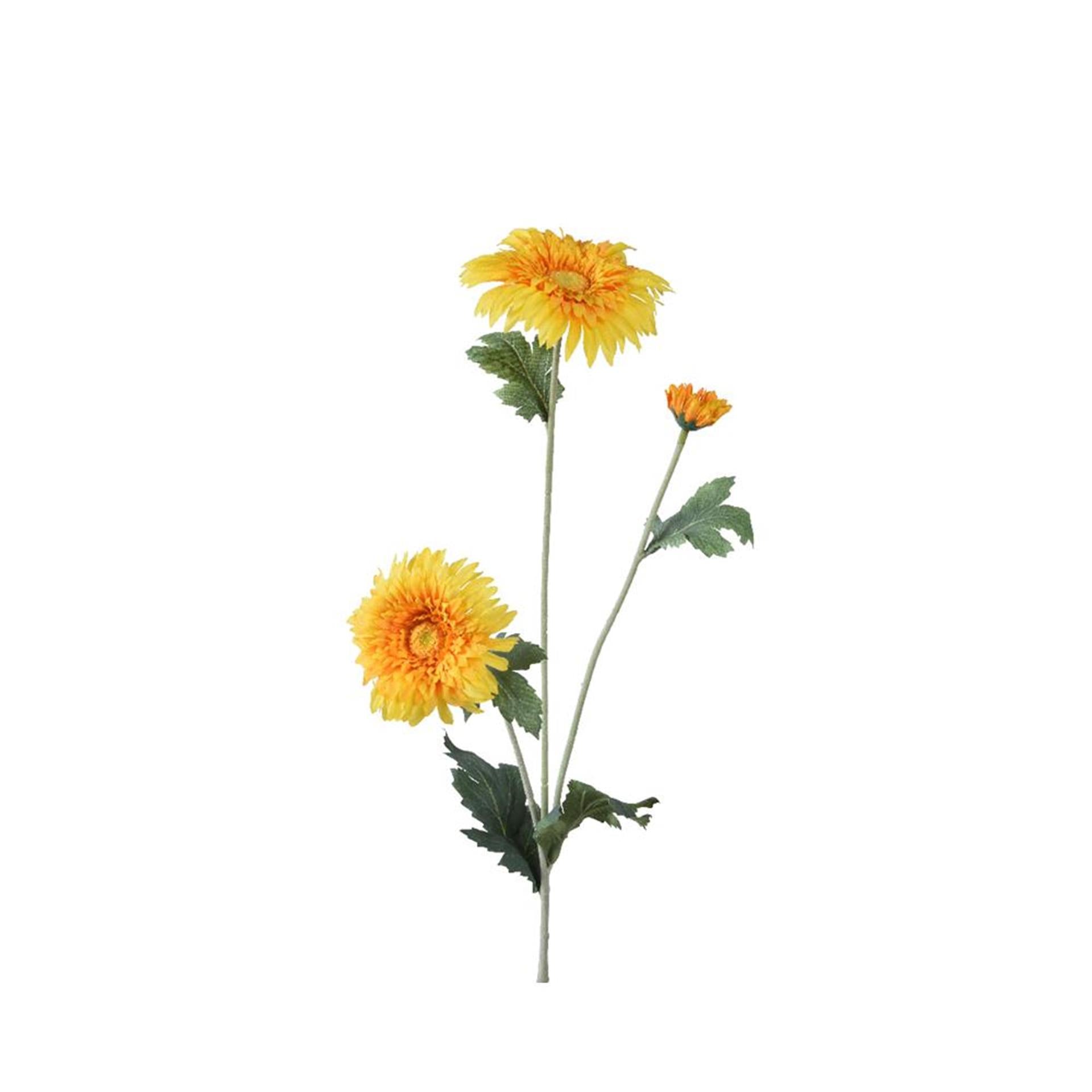Decoris fleur artificielle marguerite h68cm jaune