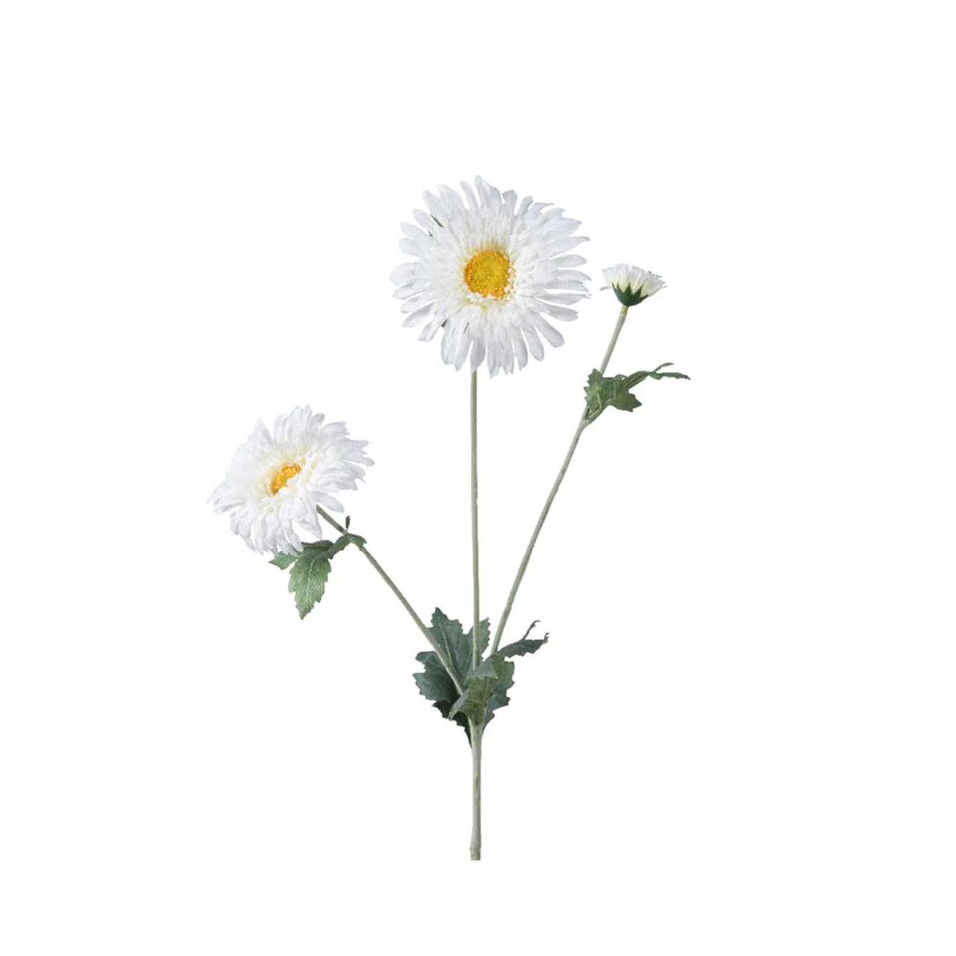 Decoris fleur artificielle marguerite h68cm blanc
