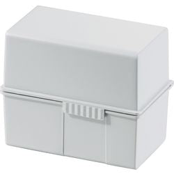 Poubelle de rangement Han gris clair a6 300 cartes polystyrène, acier 16,5 x 9,6 x 12,8 cm