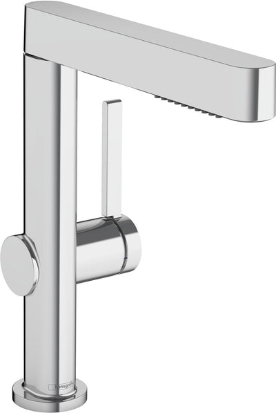 Hansgrohe Finoris - robinet de lavabo - avec bouchon de vidange - 230 mm - douchette extractible - 2 fonctions de jet - chrome