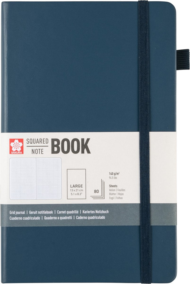 Sakura • carnet carré 13x21cm indigo profond