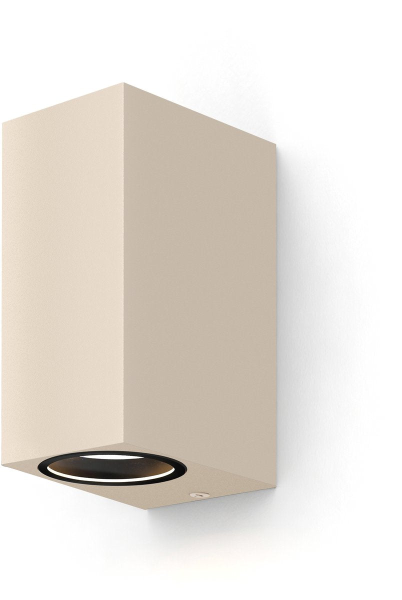 Applique Calex up downlight bergamo – 2× gu10 – ip54 résistant à l'eau et à la poussière – convient pour l'intérieur et l'extérieur – installation facile – rectangle – noir