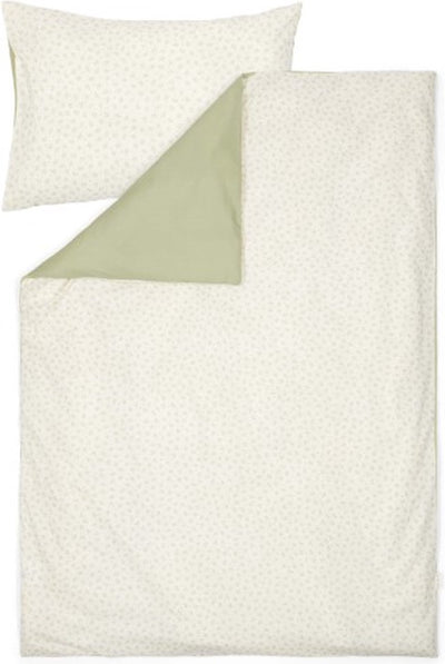 Housse de couette Little Dutch - vert - essentiels - feuilles de bleuet