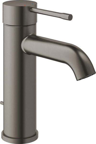 Nouveau robinet de lavabo Grohe essence - bas - avec garniture de vidage - graphite dur brossé (anthracite mat)