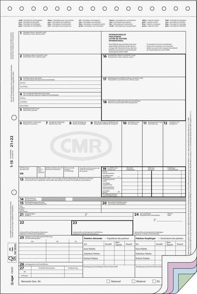 Lettre de voiture CMR Sigel 50 feuilles perforées