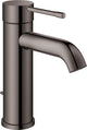 Robinet pour lavabo Grohe essence new - bec bas - avec garniture de vidage - graphite dur (anthracite brillant) - 23589a01