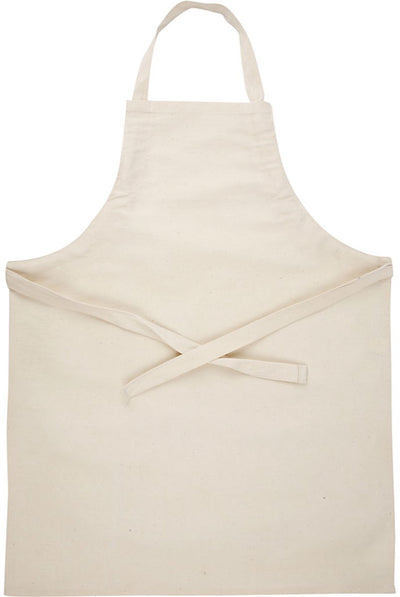 Tablier Creativ Company, L : 70 cm, l : 55 cm, taille 7-12 ans, 210 g, naturel clair, 1 pièce