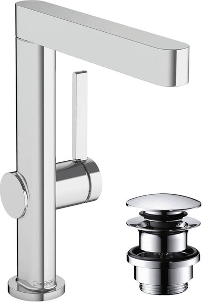Hansgrohe finoris - mitigeur de lavabo - commande monocommande - avec bouchon de vidange - 230 mm - bec pivotant - chrome