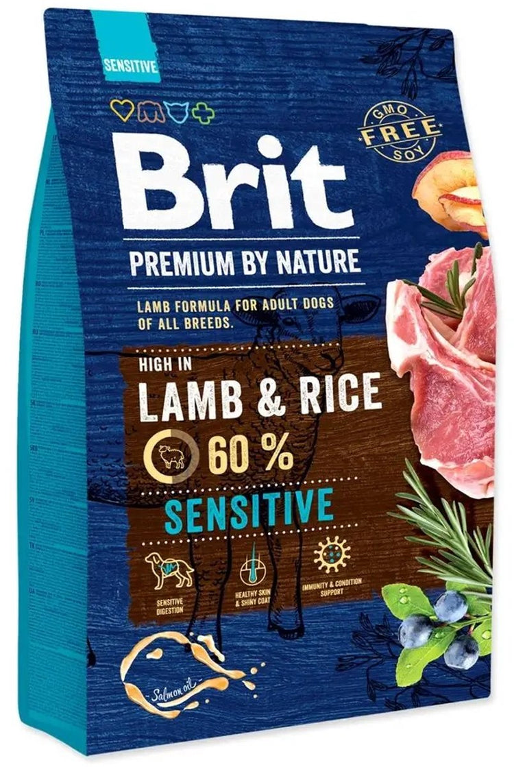 Brit premium - croquettes hypoallergéniques - agneau et riz - 3kg