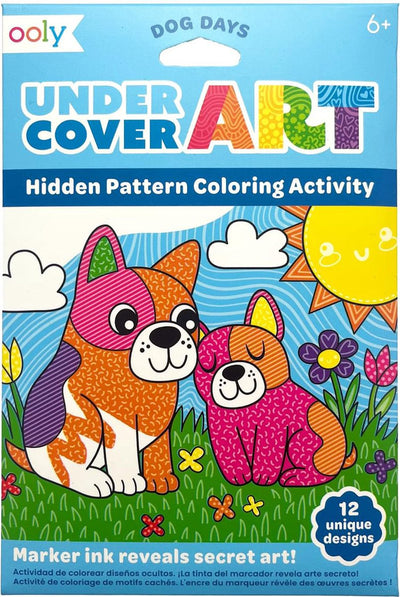 Ooly - undercover art - 12 pages à colorier avec motifs cachés - Dog Days
