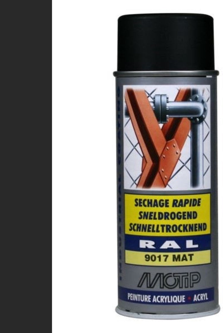 Motip 1051737 - ind. ral 9017 noir signal bombe aérosol 400 ml | 1 pièce