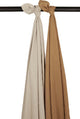 Lange Meyco baby uni - paquet de 2 - hydrophile prélavé - caramel sable - 120x120cm