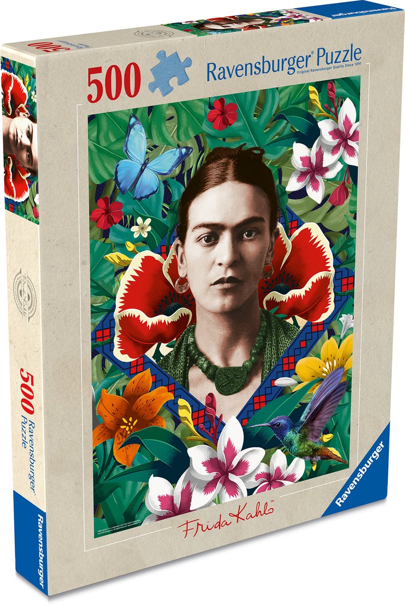 Ravensburger – Frida Kahlo, fantaisie fleurie – puzzle – 500 pièces