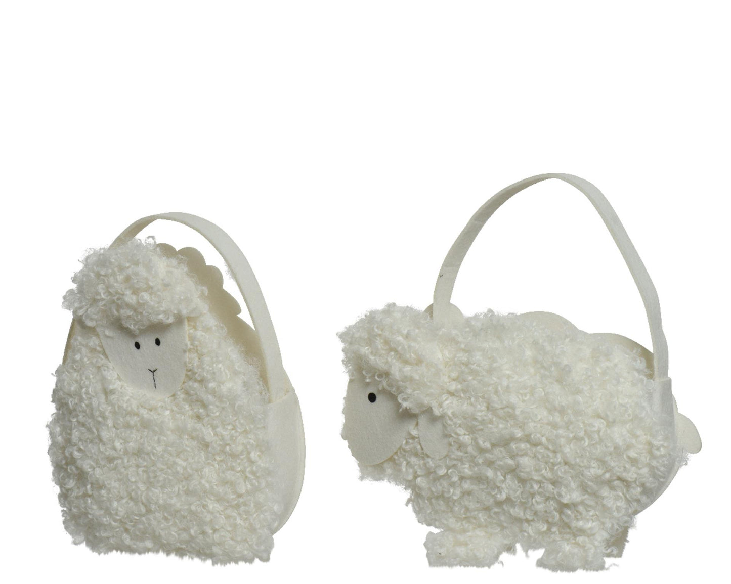 Sac Decoris mouton en peluche l7,5-l28-h28cm