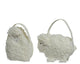 Sac Decoris mouton en peluche l7,5-l28-h28cm