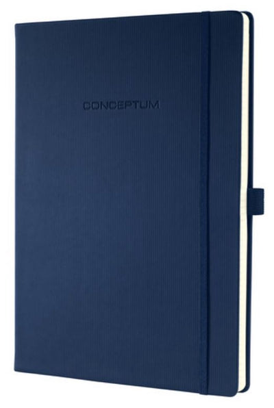 Sigel - carnet - conceptum pure - a5 - bleu foncé - couverture rigide - 194 pages - 80 grammes - line - si-co657