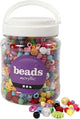 Perles en plastique Creativ Company, taille 6-20 mm, taille du trou 1,5-6 mm, env. 1175 pièces, 390 g, 700 ml 1 boîte