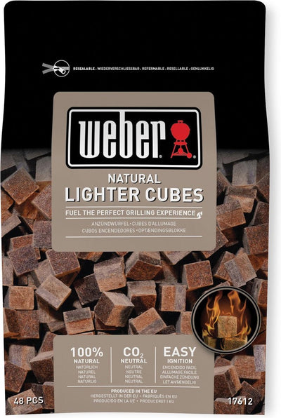 Cubes plus légers naturels de Weber