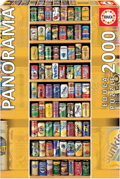Educa - puzzle - 2000 pièces - canettes de boissons gazeuses