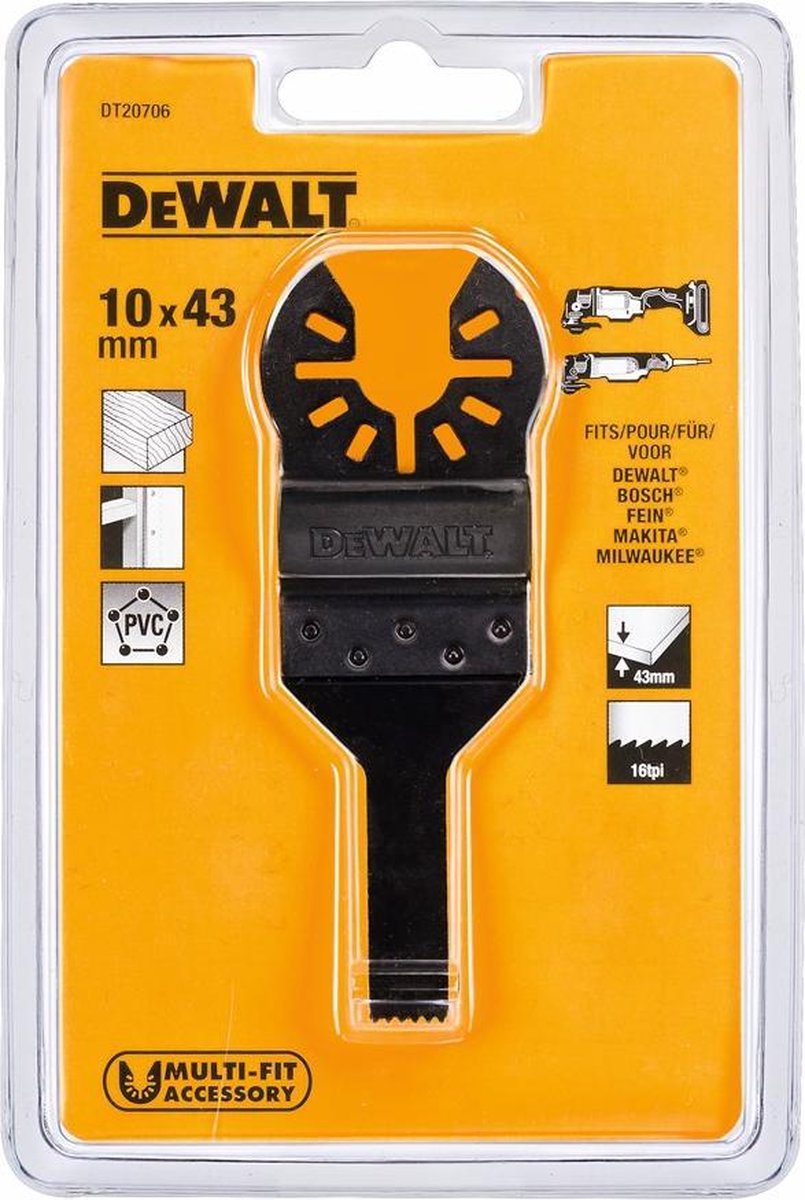 Dewalt dt20706 lame de scie multi-outils universelle pour bois - 10mm