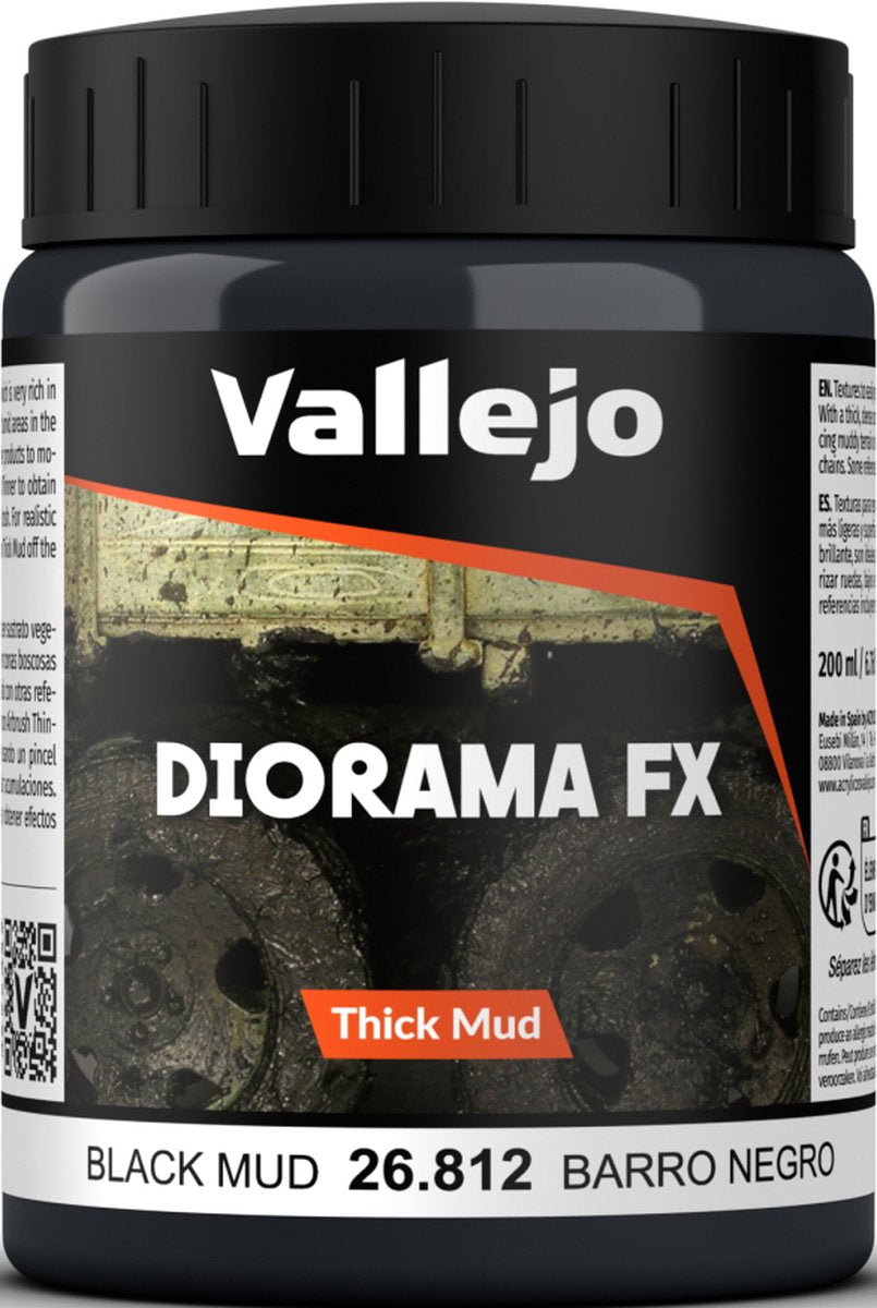 Vallejo val26812 - boue noire effets d'altération de la boue épaisse - 200ml