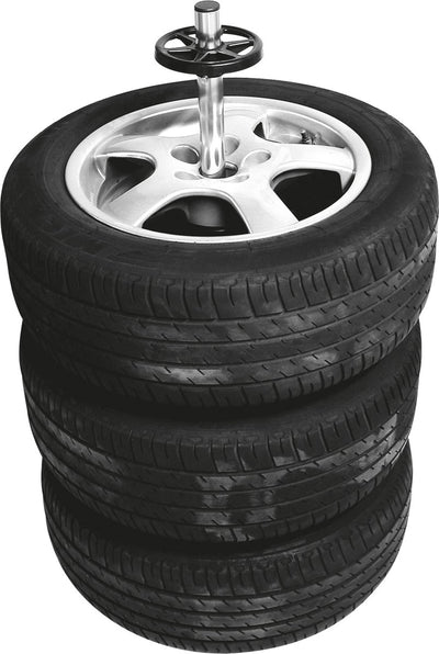 Arbre de jante Carpoint avec couvercle - pour 4 pneus - aluminium - empêche la déformation - démontable - pour rangement dans le garage