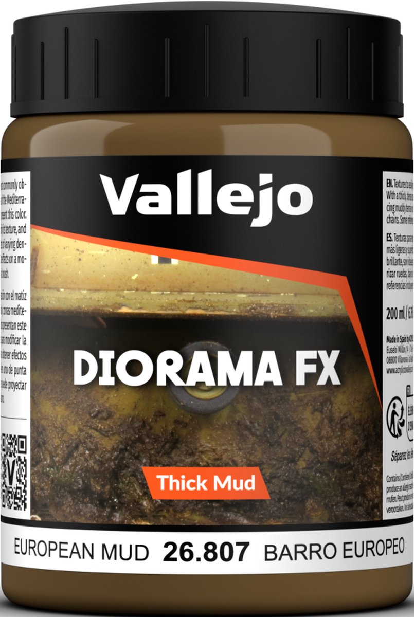 Vallejo val26807 boue européenne effets d'altération de la boue épaisse - 200 ml