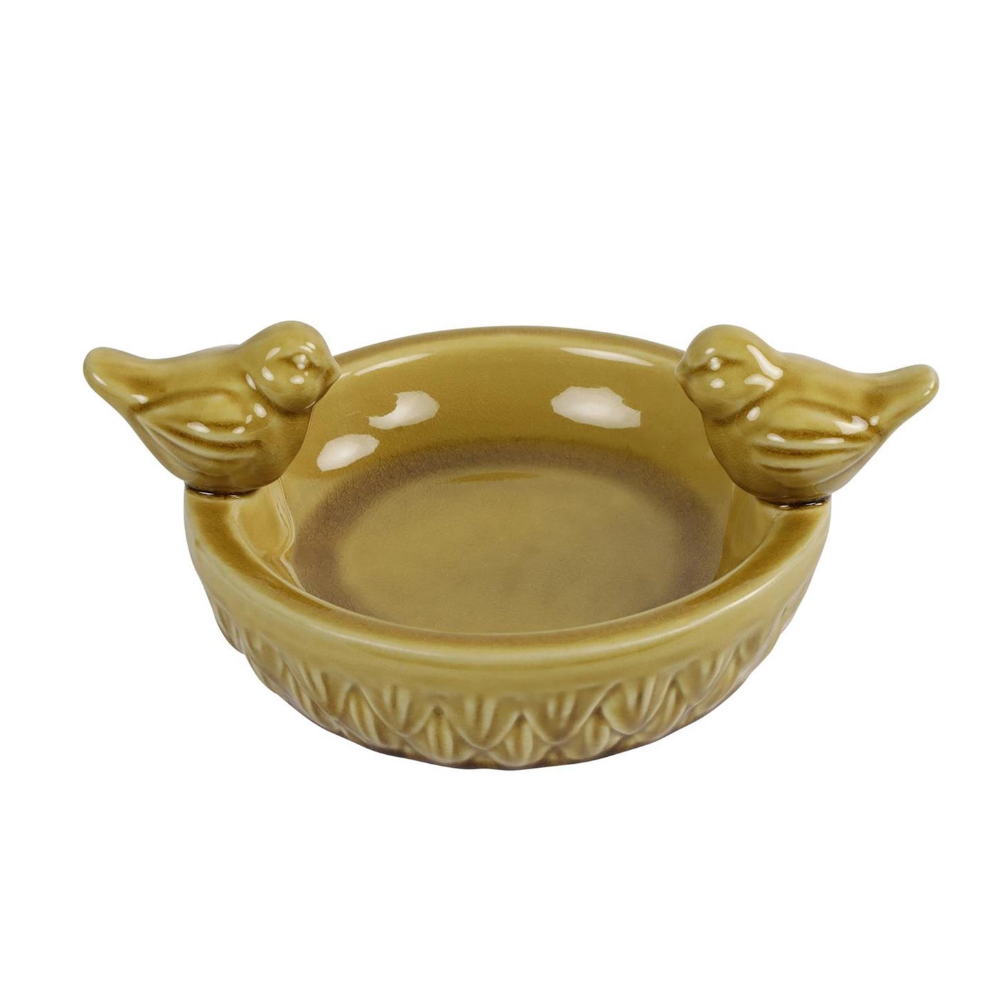 Bain d'oiseaux Countryfield jaune 19,5x19,5x10cm