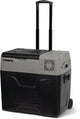 Glacière électrique à compresseur mono zone Steamy-e sur roulettes - 47 litres - 12v et 230v - pour voiture et camping - grise
