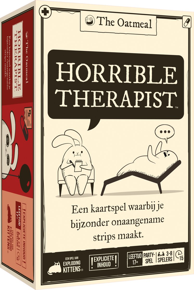 Thérapeute horrible de chatons explosifs - jeu de société hilarant et erroné pour adultes - Néerlandais