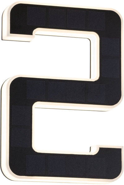 Éclairage solaire de numéro de maison à LED Paulmann avec plaque d'immatriculation. batterie remplaçable numéro 2 ip44 3000k 6lm noir