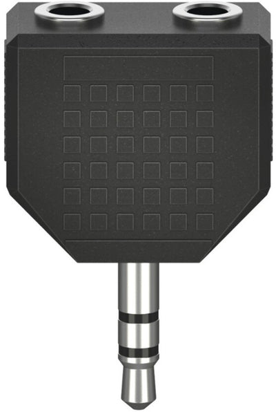 Hama 00205191 adaptateur audio pour fiche jack [2x fiche jack femelle 3,5 mm - 1x fiche jack mâle 3,5 mm] noir
