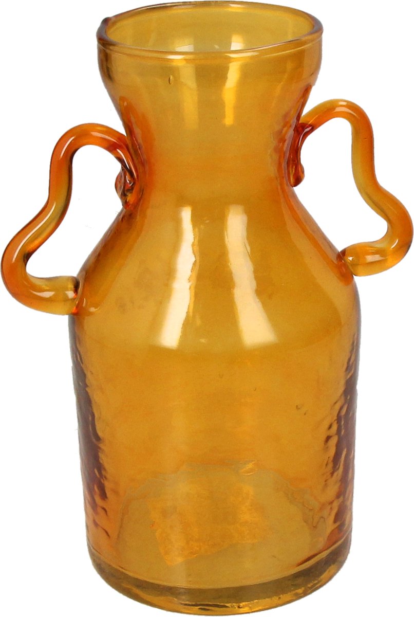 Vase collection Hd verre ambre 13x13x18cm