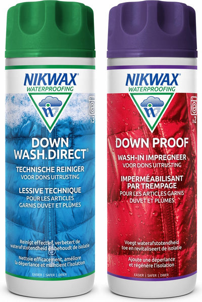 Nikwax down wash down proof 300ml - agent d'imprégnation - détergent - paquet de 2