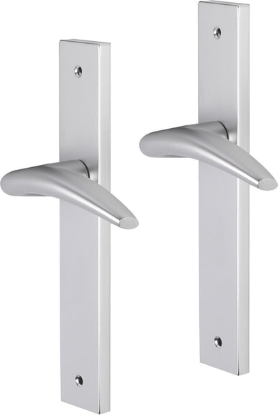 Poignée de porte Impresso - Windsor - pour l'intérieur - bouclier de porte carré avec vis - aluminium - 2 pièces