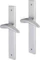Poignée de porte Impresso - Windsor - pour l'intérieur - bouclier de porte carré avec vis - aluminium - 2 pièces