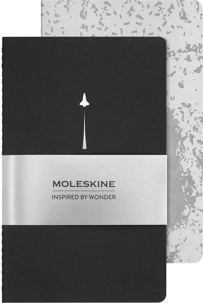 Moleskine carnet nasa grand lot de 2 - vierge - noir