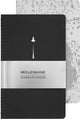 Moleskine carnet nasa grand lot de 2 - vierge - noir