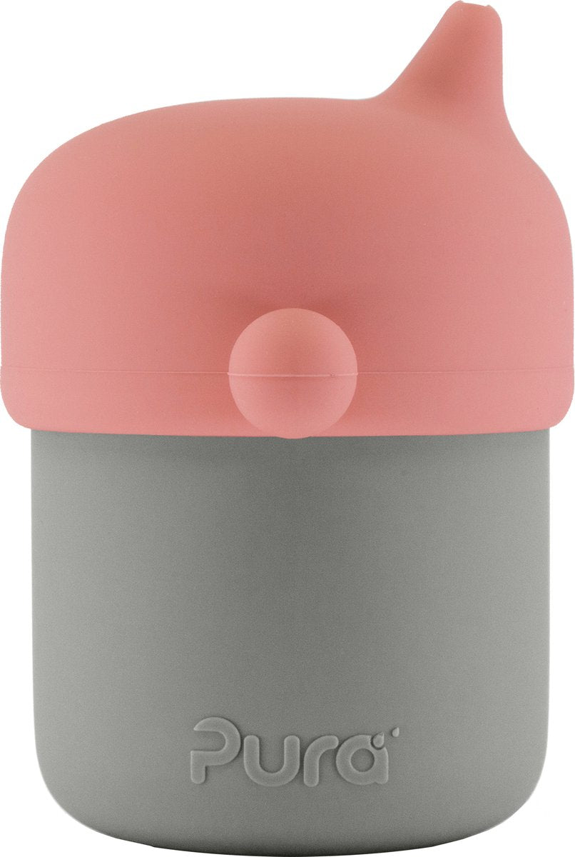 Pura my-my™ - silicone - bec verseur - 150 ml - rose-gris