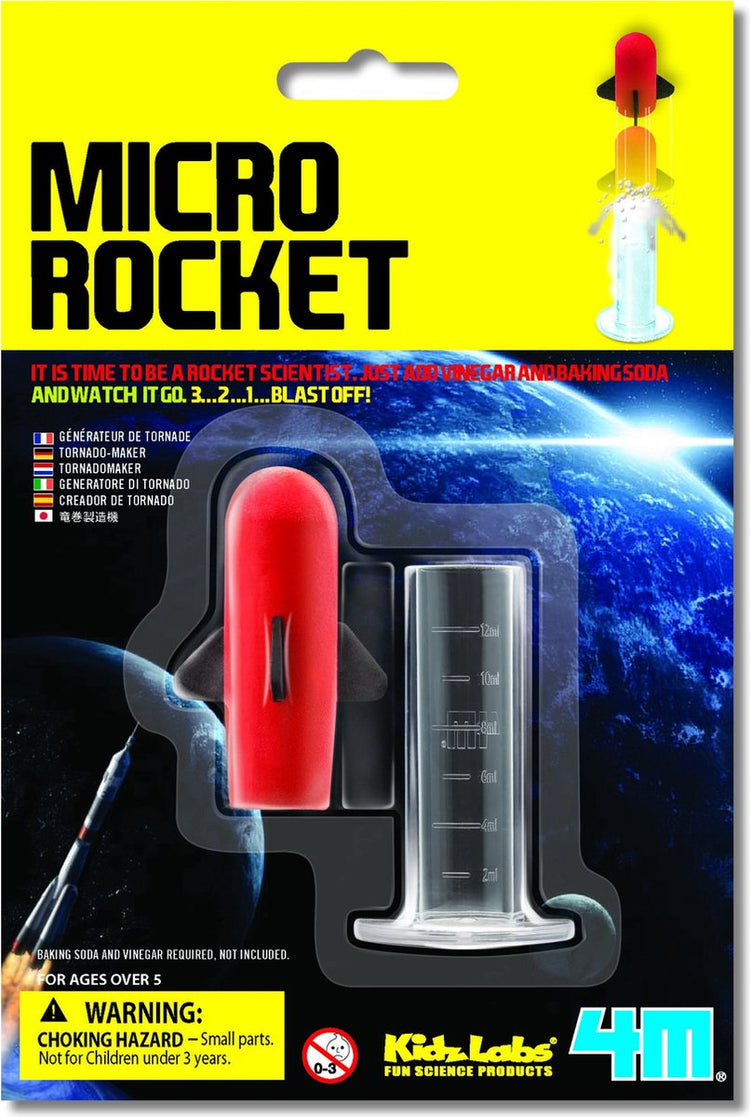 4m science et jeux - lancez votre propre micro-fusée - version mini - kidzlabs - 5+