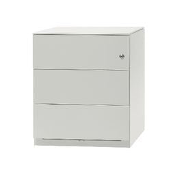 Caisson à tiroirs bisley 3l basic acier verrouillable 420x565x500mm gris clair