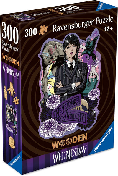 Ravensburger - Mercredi (série Netflix) - peinture sur bois - puzzle en bois - 300 pièces