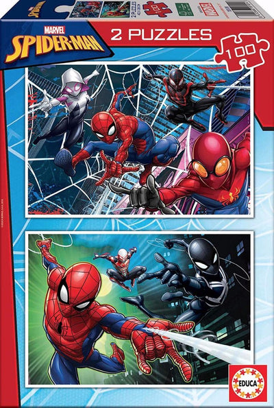 Puzzle Educa - 2 x 100 pièces - Spiderman - Puzzle