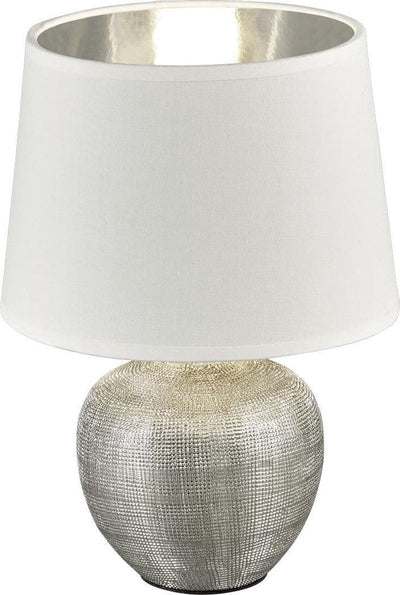 Rl live your light reality louxor - lampe de table - argent - excl. 1x e14 28 w - interrupteur à cordon