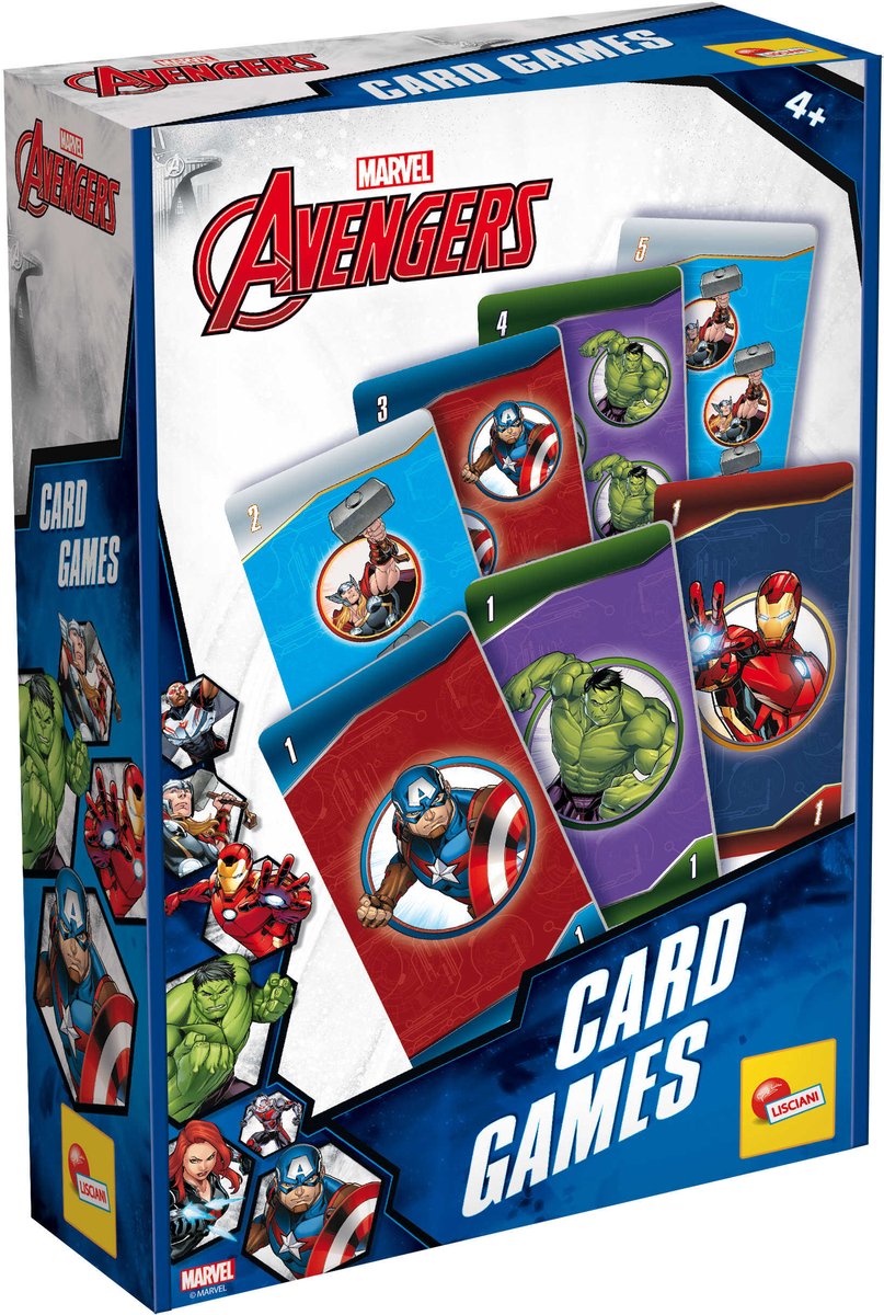 Jeux de cartes Lisciani Avengers exposés