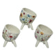 Pot de fleur Decoris dolomite h11,4cm avec motif floral