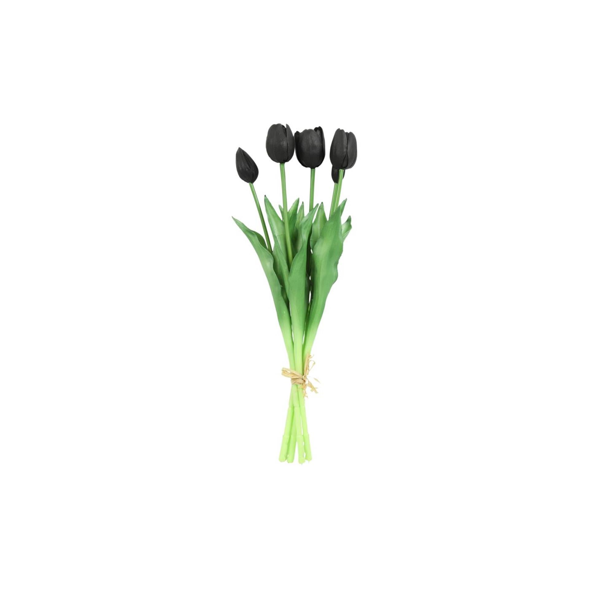 Countryfield bouquet de tulipes artificielles noir 10x10x41cm